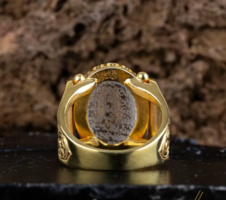 Hun Collection Dur Al Najaf Ayat Al Kursi Men Ring