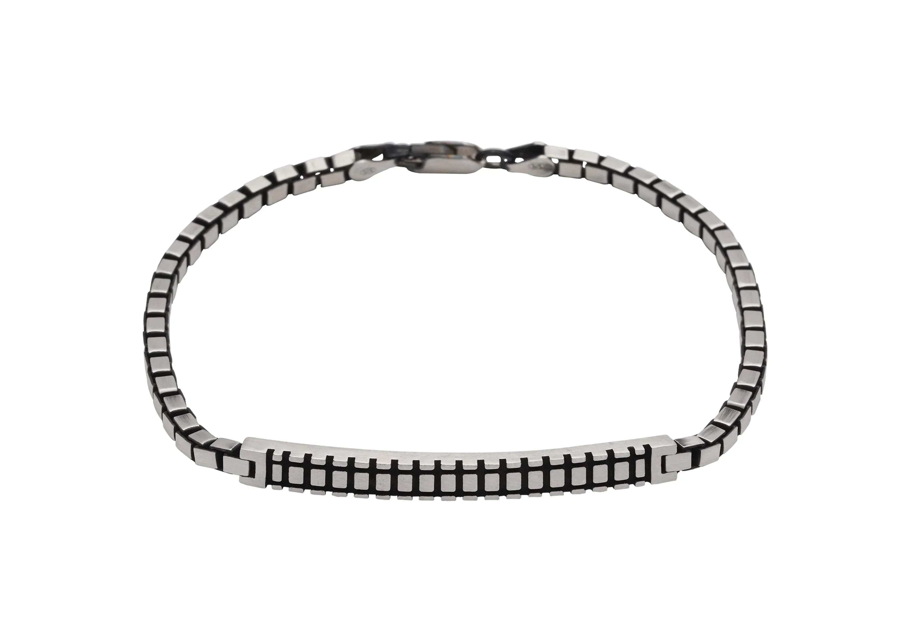 Arched Bridge Box Link Men Bracelet