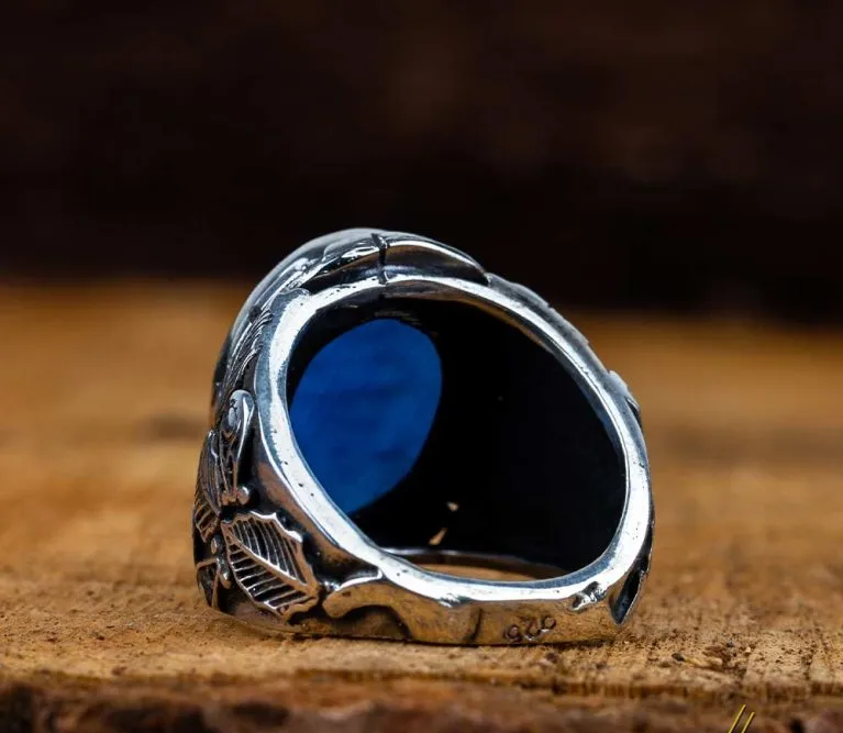 Hasbunallahu Wa Ni’mal Wakeel Blue Aqeeq Ring