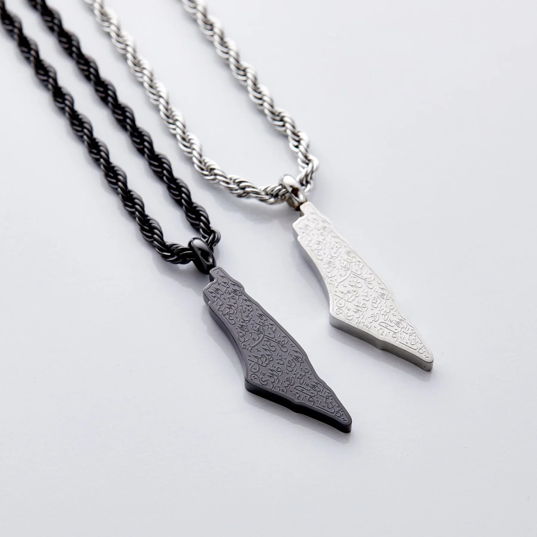 Ayatul Kursi Country Map Necklace  Men