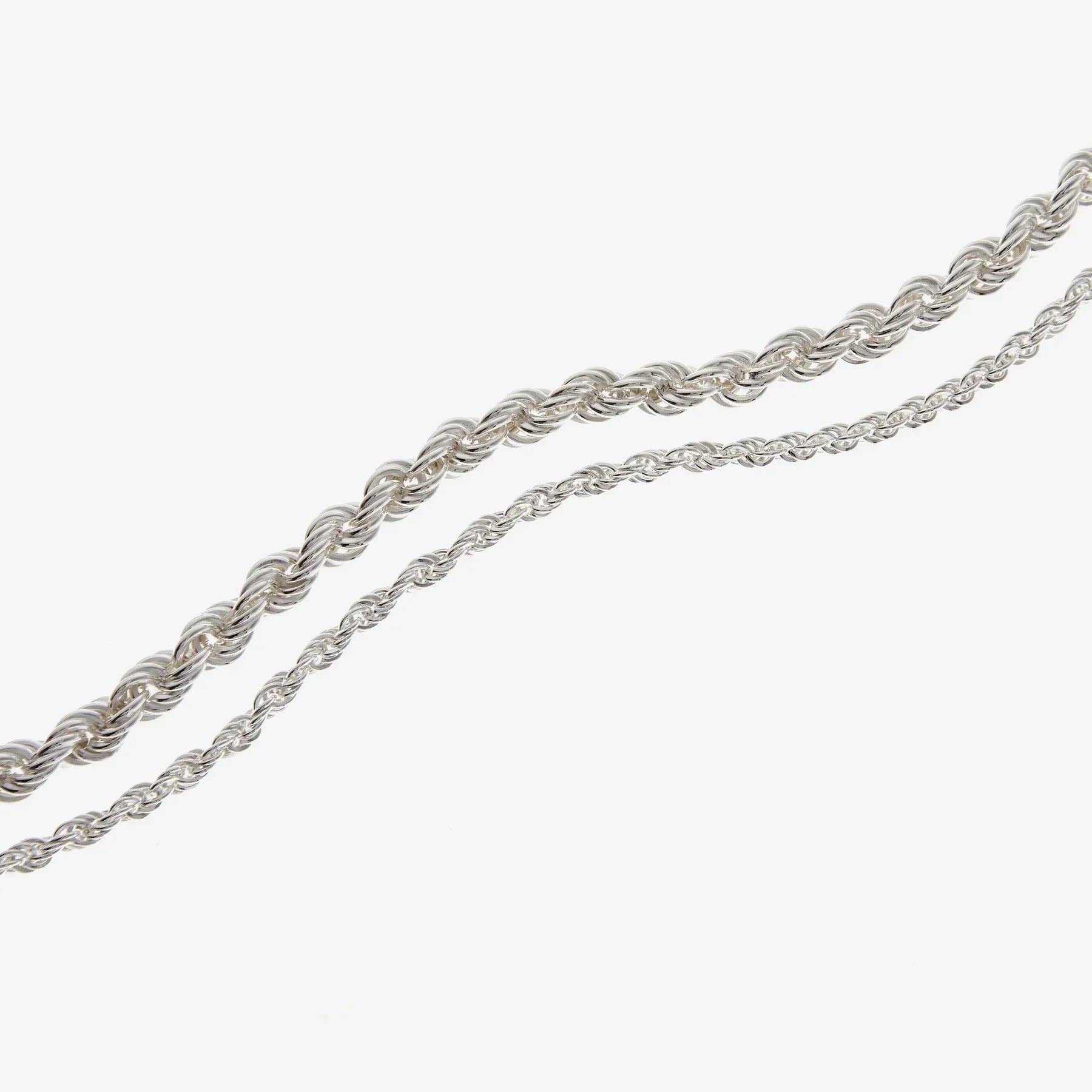 Rope Chain Necklace  Sterling Silver