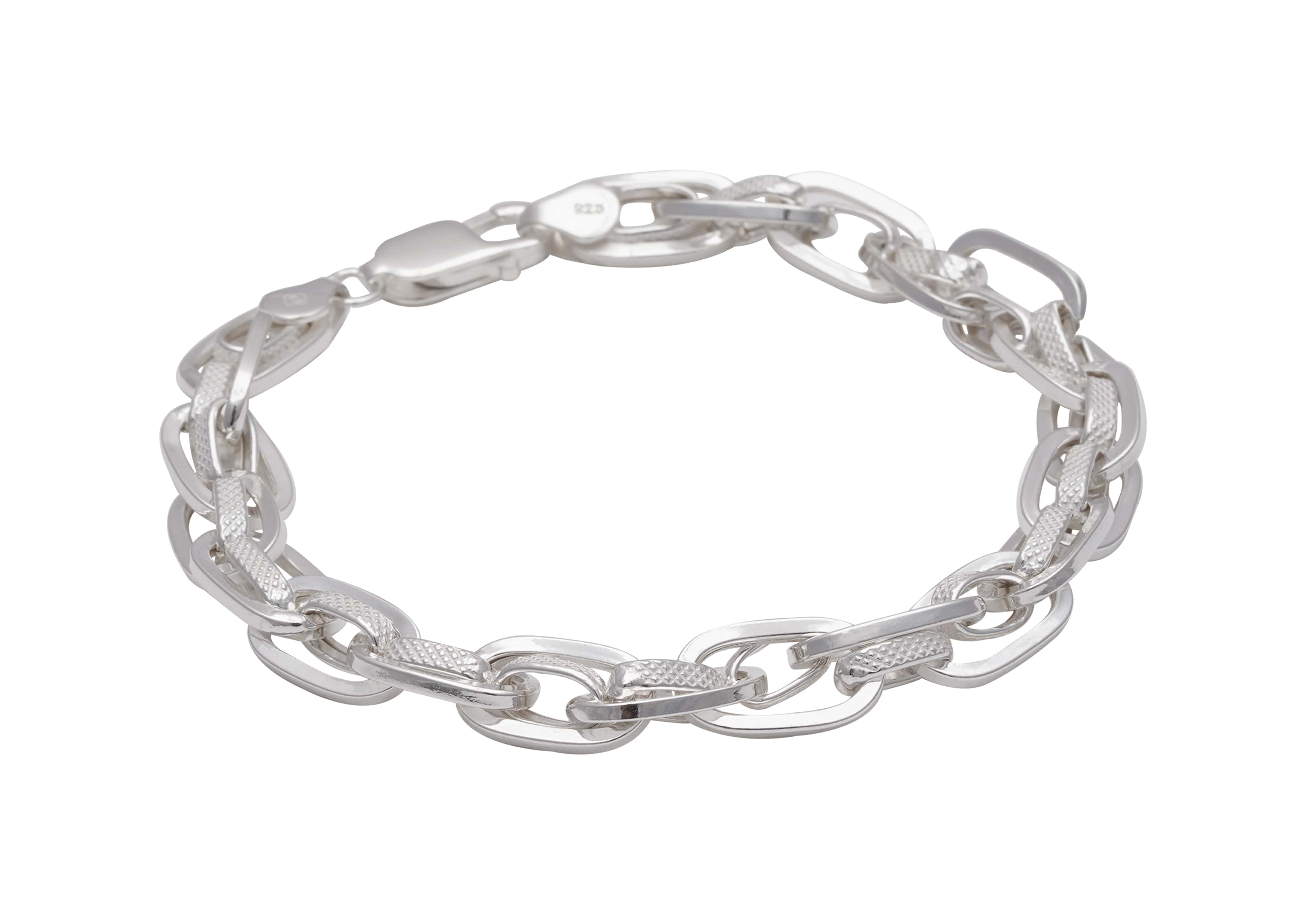 Textured Dual Link Men Bracelet
