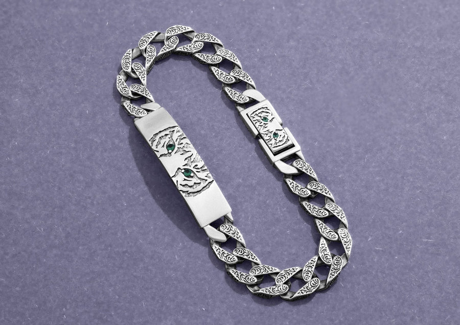 Twin Tigers Cuban Bracelet