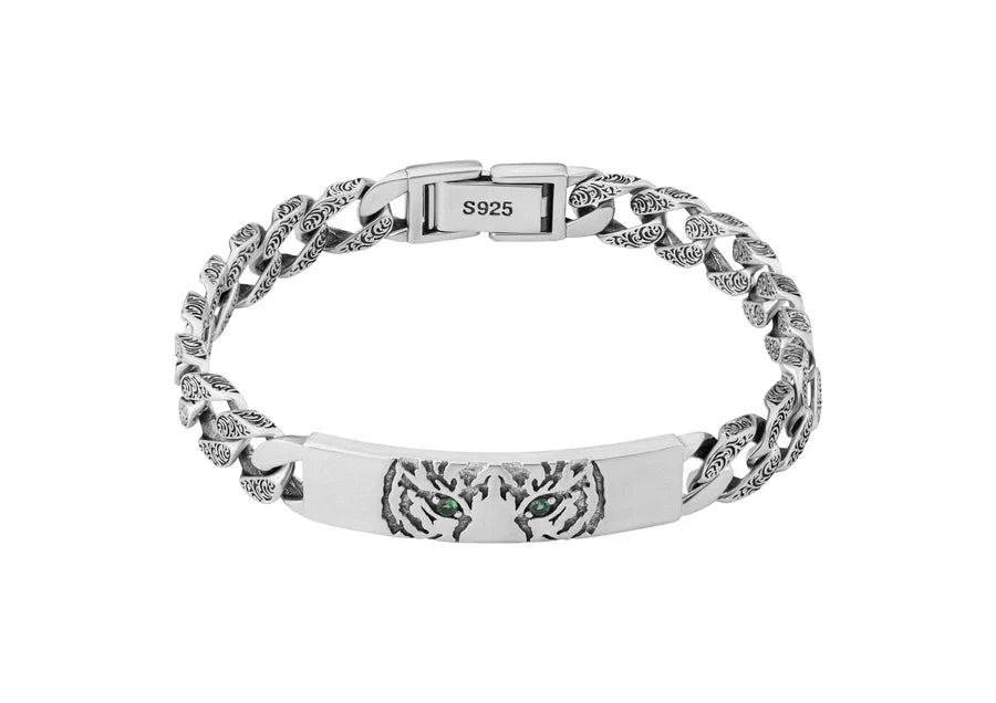 Twin Tigers Cuban Bracelet