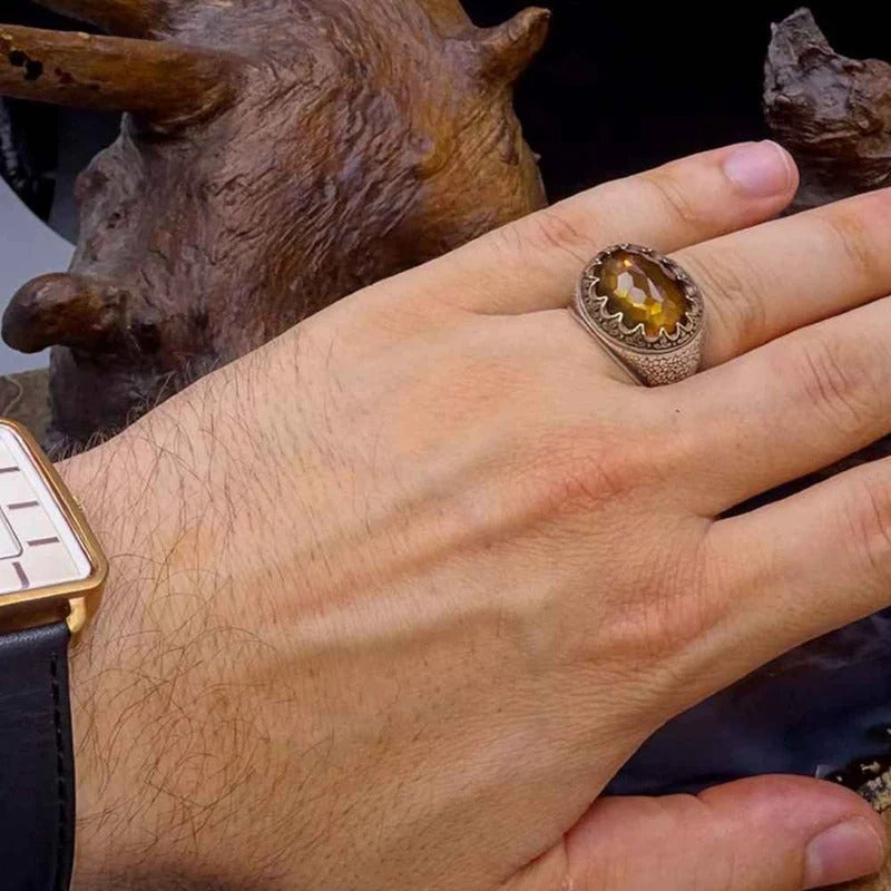 Oval Natural Zultanite Color Changing 925 Sterling Silver Mens Ring