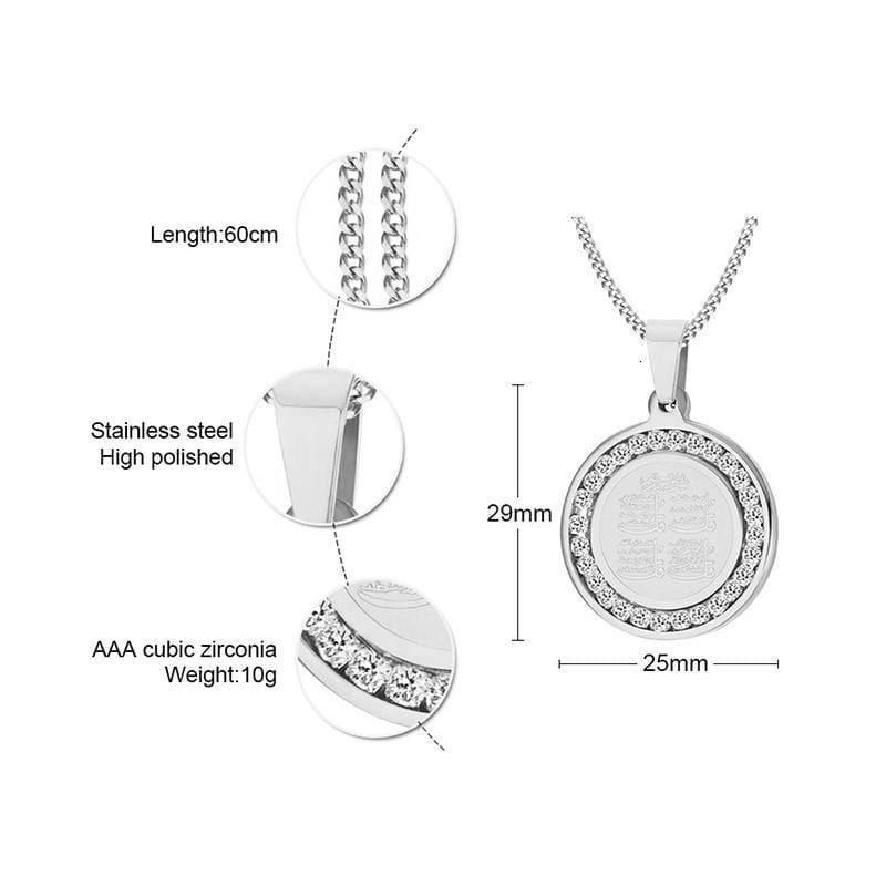 4 Qul Pendant Necklace Gift Hajj Umrah IS1 IS2
