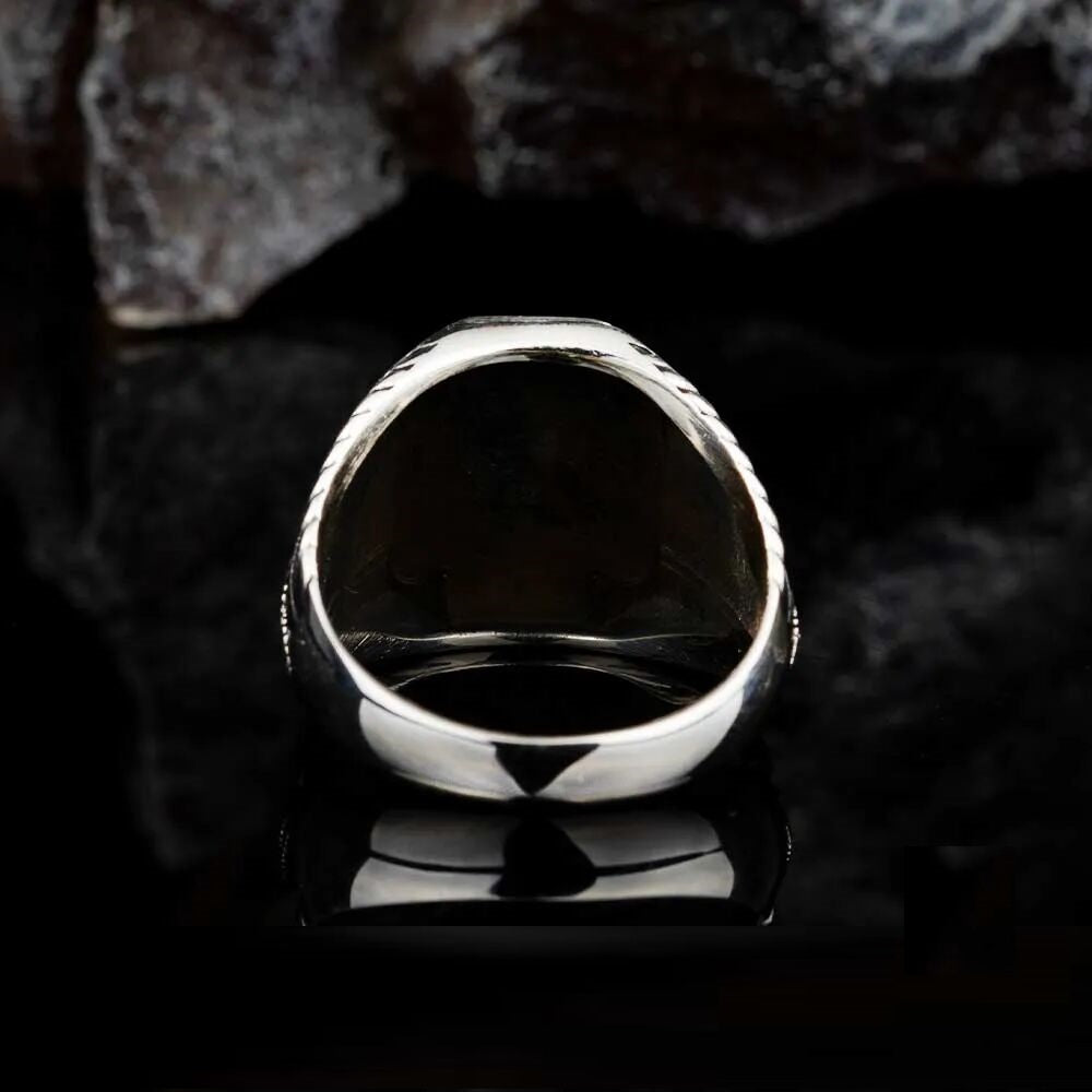 Stoneless Knit Ornament Silver Ring