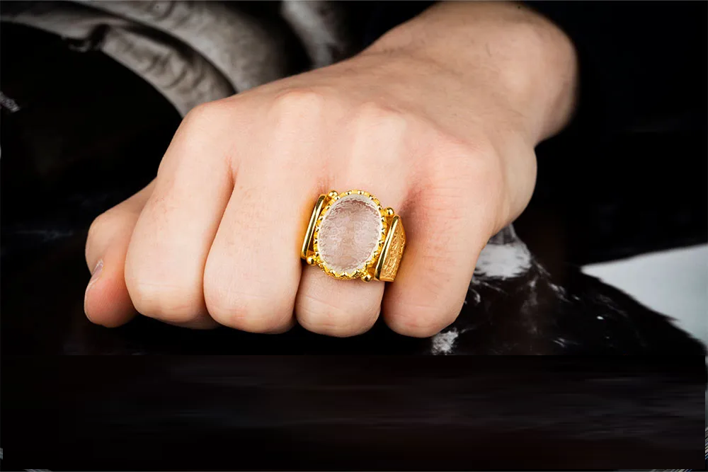 Hun Collection Dur Al Najaf Ayat Al Kursi Men Ring