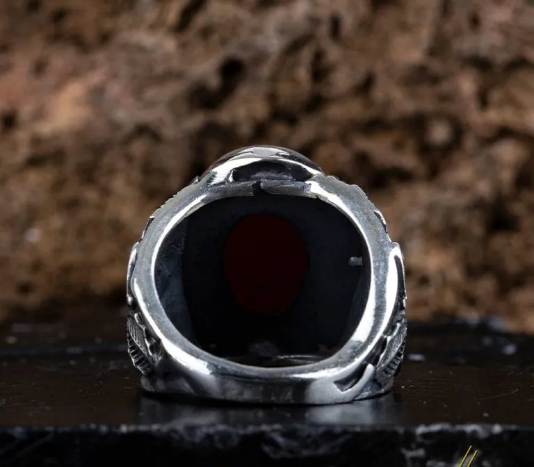 Hasbunallahu Wa Ni’mal Wakeel Red Aqeeq Ring