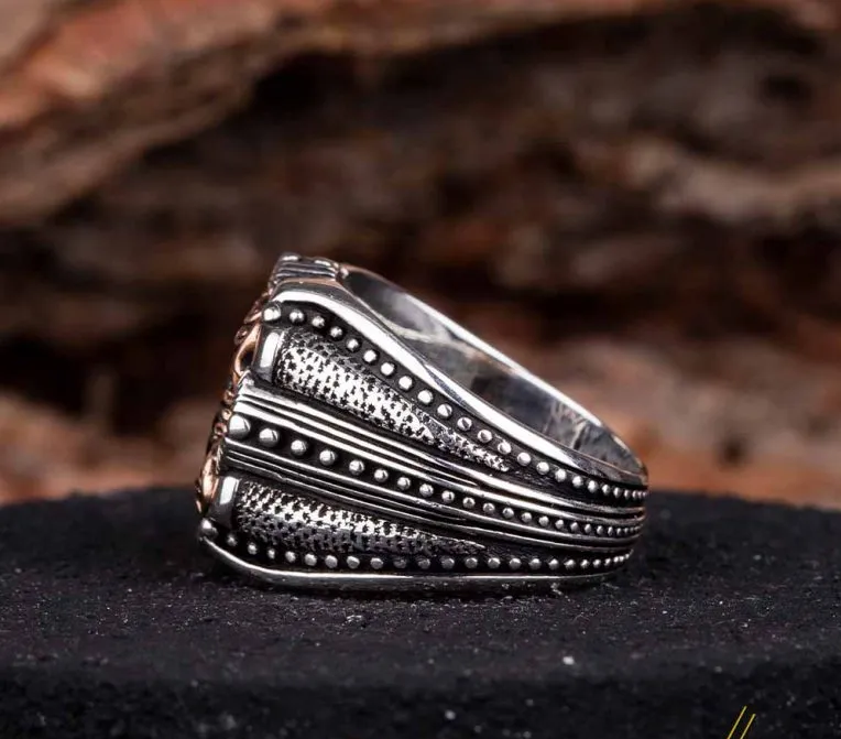 Elegant Black Zircon Covered Silver Ring