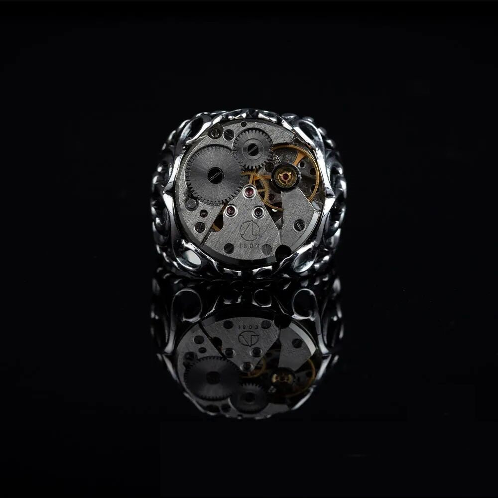 Watch Movement Exclusive Silver Ring