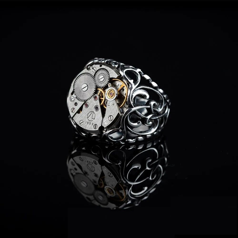 Watch Movement Exclusive Silver Ring