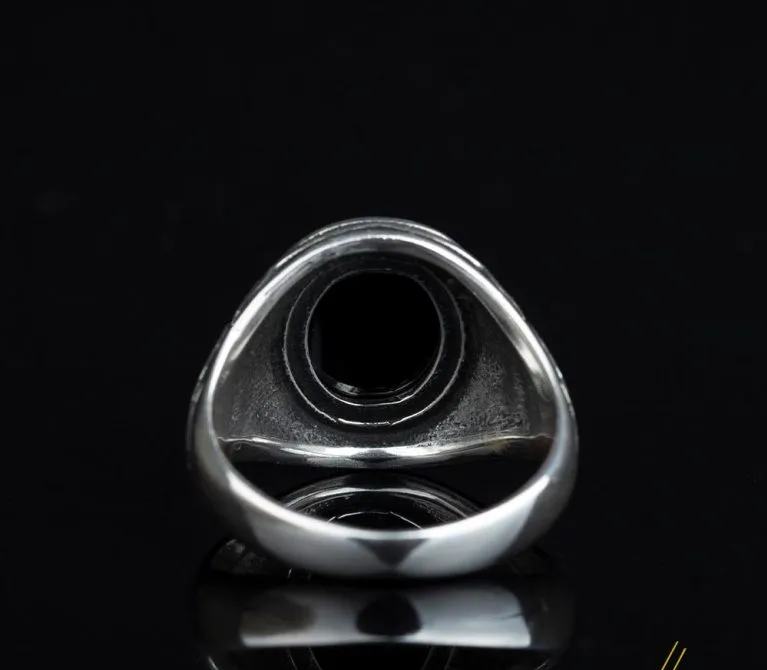 Round Black Zircon Pinky Ring