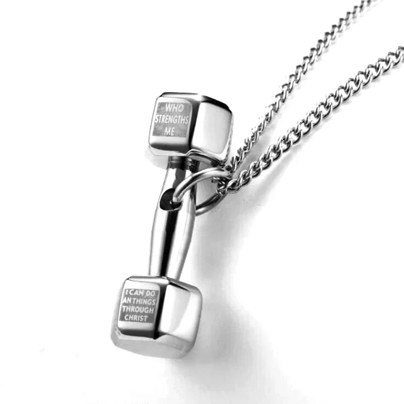 Dumbbell Silver Chain