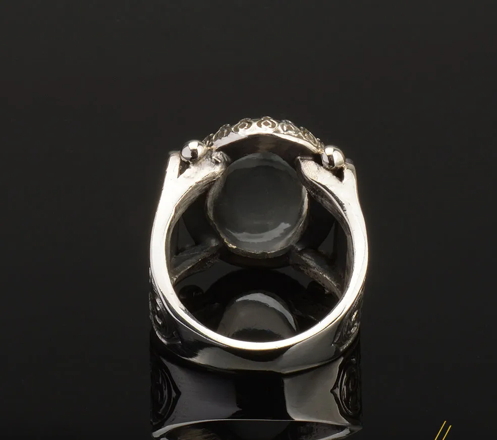 Hun Collection Dur Al Najaf Silver Men Ring