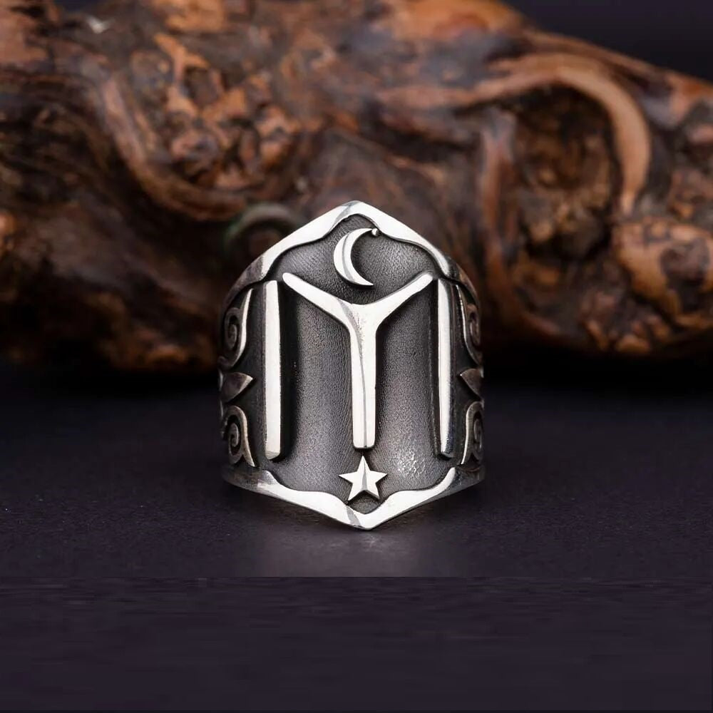 Kayi Tribe Adjustable Silver Thumb Ring