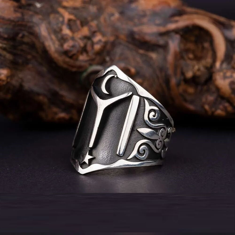 Kayi Tribe Adjustable Silver Thumb Ring