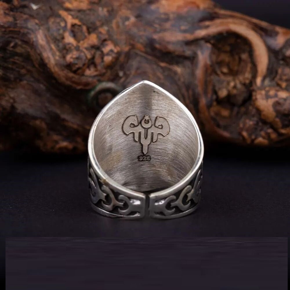 Kayi Tribe Adjustable Silver Thumb Ring