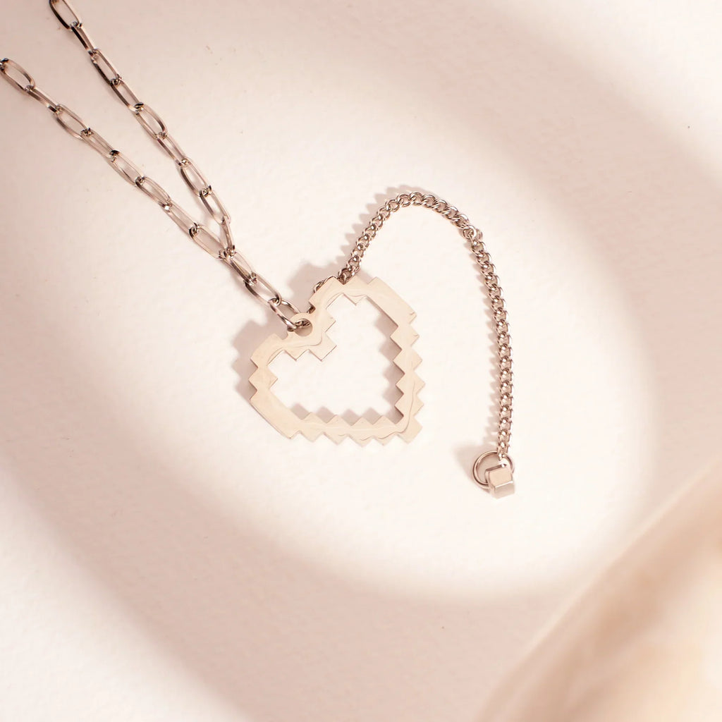 Cute In Love Silver Chain