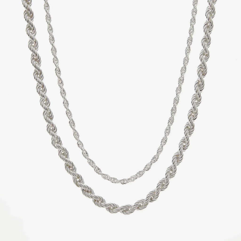 Rope Chain Necklace  Sterling Silver
