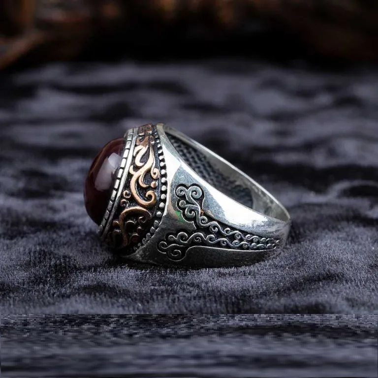 One of a Kind Orange Tiger’s Eye Ring No1