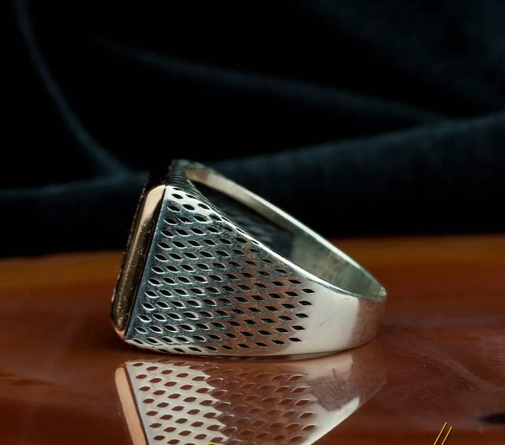 Square Seal of Prophet Mohammad Silver Ring