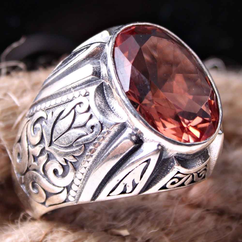 Color Changing 925 Sterling Original Alexandrite Stone Mens Ring
