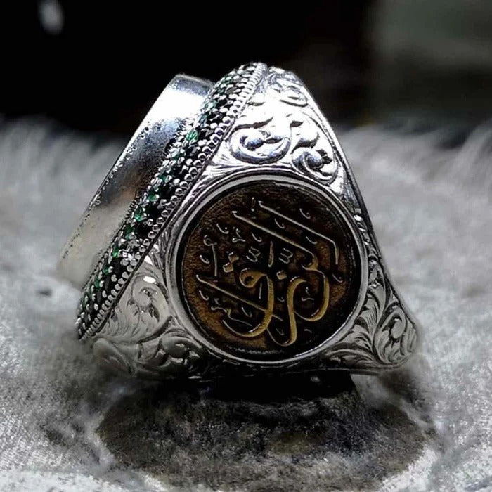 Customizable Seal of Solomon 925 Sterling Silver Mens Ring