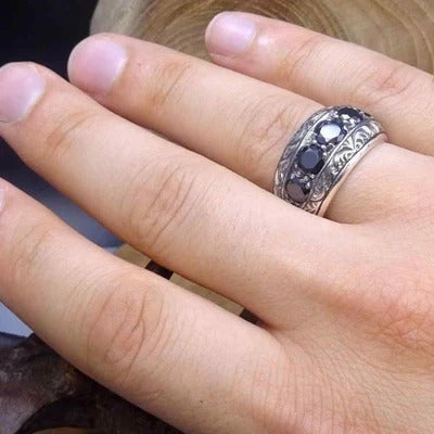 Handmade 925 Sterling Silver Ring with Noble and Harsh Onyx Stone